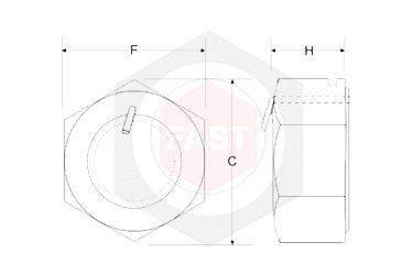 Dimensioned Anco Lock Nut